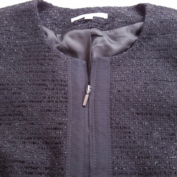 Gap Metallic Cropped Boucle Zip Up Jacket - Picture 2 of 6